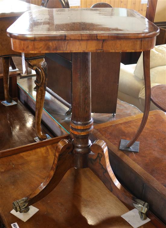 Regency rosewood occasional table on tripod base